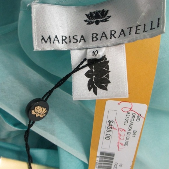 Marisa Baratelli Silk Organza Wrap Blouse NWT Sz10 - Picture 4 of 5